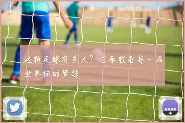 这颗足球有多大?它承载着每一届世界杯的梦想